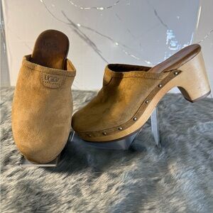 UGG Women's Brown Suede Clogs